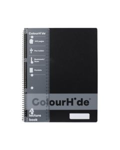 COLOURHIDE LECTURE BOOK A4 140PAGE BLACK