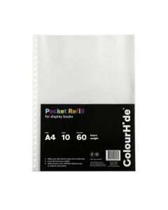COLOURHIDE DISPLAY BOOK REFILLS REFILL SHEETS 10PK