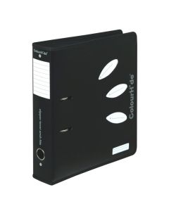 COLOURHIDE LEVER ARCH FILE ZIPPER A4 70MM BLACK