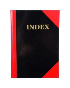 CUMBERLAND RED & BLACK NOTEBOOK GLOSS A4 100 LEAF INDEXED