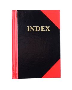 CUMBERLAND RED & BLACK NOTEBOOK GLOSS A7 100 LEAF INDEXED