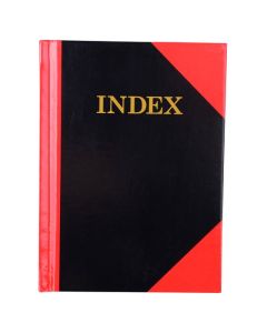CUMBERLAND RED & BLACK NOTEBOOK GLOSS A6 100 LEAF INDEXED