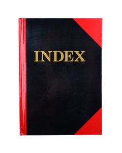 CUMBERLAND RED & BLACK A5 100 LEAF INDEXED