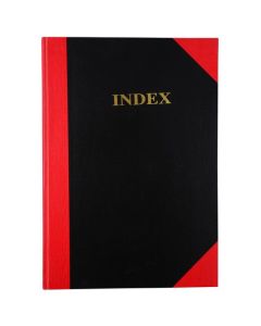 CUMBERLAND RED & BLACK NOTEBOOK A4 100 LEAF INDEXED