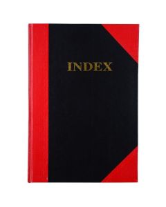 CUMBERLAND RED & BLACK NOTEBOOK A5 100 LEAF INDEXED