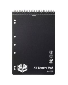 SPIRAX P905 PP LECTURE PAD 140 PAGES BLK T/O