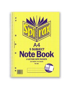 SPIRAX 596 5 SUBJECT NOTEBOOK A4 250 PAGE