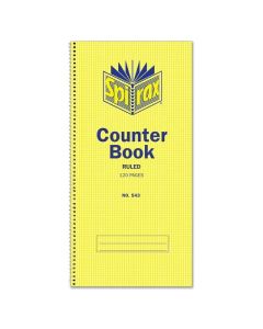 SPIRAX 543 COUNTER BOOK FEINT RULED 297X135MM 120 PAGE