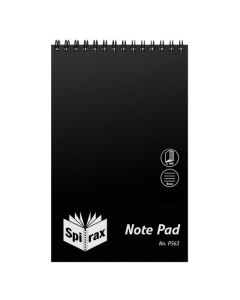 SPIRAX P563 PP NOTEBOOK REPORTERS 200X127MM 100 PAGE BLACK T/O