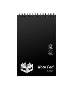 SPIRAX P563A PP NOTEBOOK REPORTERS 200X127MM 200 PAGE BLACK T/O