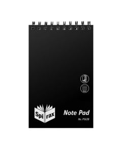 SPIRAX P563B PP NOTEBOOK REPORTERS 200X127MM 300 PAGE BLACK T/O