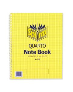 SPIRAX 593 NOTEBOOK QUARTO 252X200MM 120 PAGE S/O