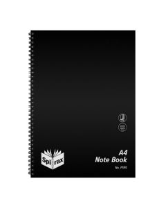 SPIRAX P595 PP NOTEBOOK A4 120 PAGE BLACK S/O