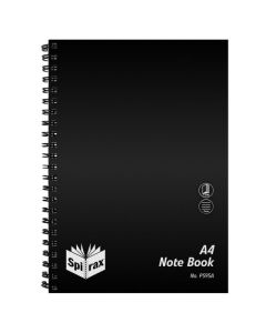 SPIRAX P595A PP NOTEBOOK A4 240 PAGE BLACK S/O