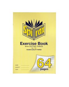 SPIRAX 115 EXERCISE BOOK A4 64 PAGE 9MM DOTTED THIRDS