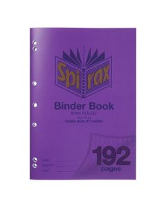 SPIRAX P128 BINDER BOOK A4 8MM 192PAGE