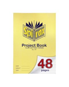 SPIRAX 141 PROJECT BOOK A4 48 PAGE 14MM DOTTED THIRDS