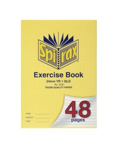 SPIRAX EXERCISE BOOK QLD RULING Y1 24MM 48PAGE