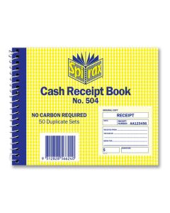 SPIRAX 504 CASH RECEIPT BOOK 102X127MM