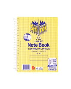 SPIRAX 572 3 SUBJECT NOTEBOOK A5 210X158MM 300 PAGE