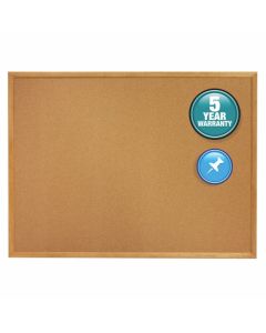 QUARTET  CORKBOARD OAK FRAME 900X1200MM