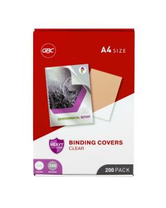 GBC BINDING COVER A4 200 MICRON CLEAR PACK 200