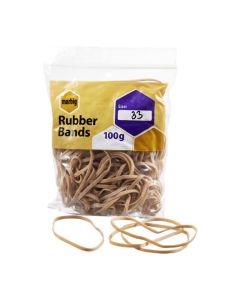 MBG RUBBER BANDS NO. 33 100GM ZIP LOCK