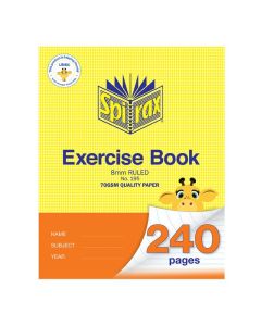 SPIRAX EXERCISE BOOK 225X175MM 240PG 8MM