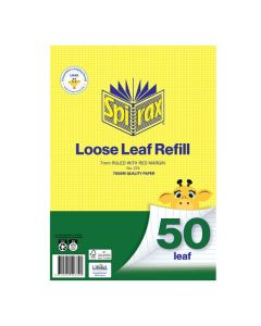 SPIRAX LOOSE LEAF REFILLS A4 50 LEAF 7MM