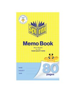 SPIRAX MEMO BOOK 165X100MM 80PG 8MM