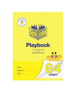 SPIRAX PLAYBOOK 335X240MM 64PG 10MM RULED/PLAIN