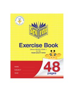 SPIRAX EXERCISE BOOK 225X175MM 48PG YEAR 1