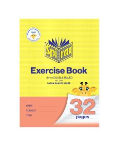 SPIRAX EXERCISE BOOK 250X175MM 32PG 4MM DOUBLE RULE