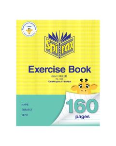 SPIRAX EXERCISE BOOK 225X175MM 160PG 8MM