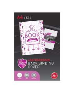 GBC BINDING COVER A4 L/GRAIN WHITE PACK 25