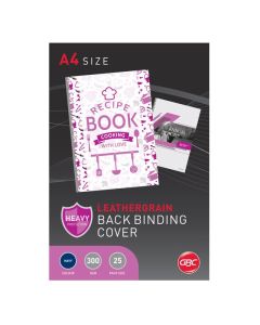 GBC BINDING COVER A4 L/GRAIN NAVY PACK 25