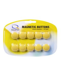 QUARTET  MAGNET BUTTONS 20MM YELLOW PK10