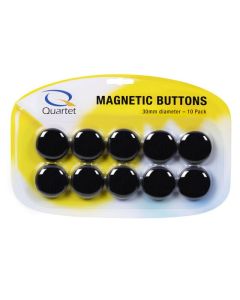 QUARTET  MAGNET BUTTONS 30MM BLACK PK10