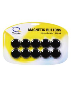 QUARTET  MAGNET BUTTONS 40MM BLACK PK10