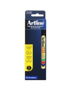 ARTLINE 725 PERMANENT MARKER 0.4MM PLASTIC NIB BLACK HS