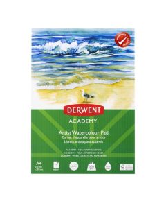 DERWENT ACADEMY WATERCOLOUR PAD A4 PORTRAIT 12 SHEET