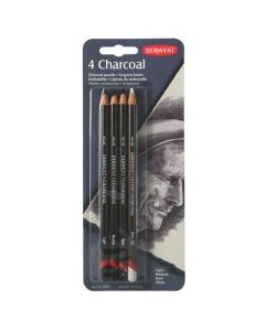 DERWENT CHARCOAL PENCIL PK4