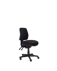 Buro Roma 3 Lever Mid Back Chair, Black fabric
