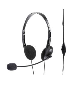 KENSINGTON HEADPHONES WITH MIC AND VOLUME BLACK