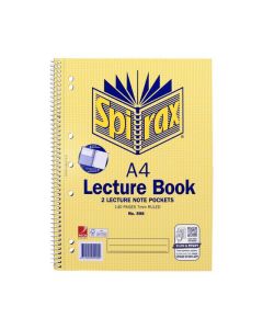 SPIRAX 598 LECTURE BOOK WITH POCKET A4 140 PAGE S/O