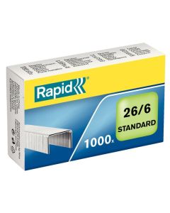 RAPID STAPLES 26/6MM BOX 1000