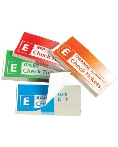 MARBIG CHECK/RAFFLE TICKETS PACK 4 ASSORTED
