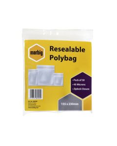 MARBIG  ZIP LOCK BAGS 155X230MM PK50