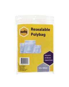 MARBIG  RESEALABLE POLYBAGS 155MMX180MM PK50