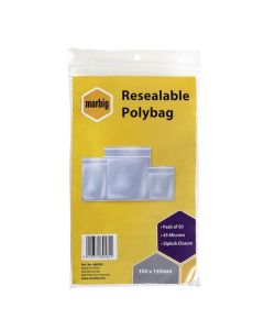 MARBIG  RESEALABLE POLYBAGS 100MMX155MM PK50